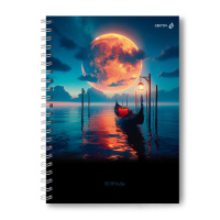 Тетрадь А4  80л кл. гребень Светоч "Лунный свет"