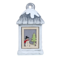 Сувенир новогодний "Фонарь" 14см , с LED подсветкой , керамика