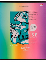 Тетрадь А5  96л кл. Проф-Пресс "Поп-арт" лен, белизна 100%