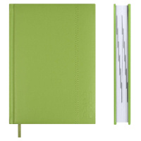 Ежедневник дат. 2026г А5 176л., кожзам, тв.пер. "Наппа. Оливковый" блинт.тисн., ляссе