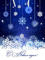 Пакет подар. бум. новогодн. 26*32*10см Сияющие снежинки