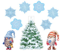 Комплект украшений "Сказка в лесу" 2 плаката А4, плакат А3 и 3 фигуры по 2 шт.