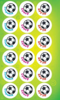 Наклейки-оценки 9*15см "Футбол"