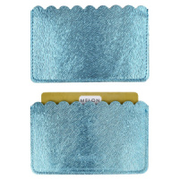 Чехол д/пласт.карт "Диско голубой" 105*60мм, блинт.тиснение, 2 отд.