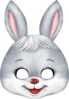 Карнавальная маска картон "Зайка"