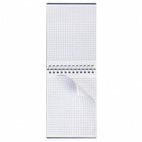 Блокнот А6 пласт.обл.  80л "Velvet. Синий" гребень, кл.