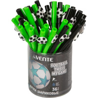 Ручка шар. deVENTE. Football" с декорат. элементом 0,7мм, синие чернила