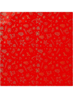 Бумага упаковочная 70*100см  "Новогодняя", ассорти, 5 дизайнов