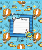 Тетрадь А5 12л лин. ПЗБМ "Самолеты-корабли" тисн.фольгой, белизна 100%*