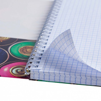 Тетрадь А5 100л кл  "Colourful more" спираль, обложка с карманом, УФ-лак