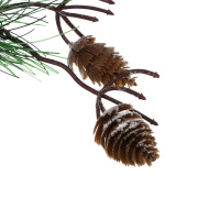 Декор новогодний 30см "Веточка заснеженная с ягодами"