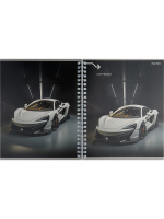 Тетрадь А5  96л кл. гребень Проф-Пресс "Разные автомобили" мелов., двойная обл.