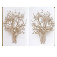 Записная книжка А6  96л. кожзам, мягк.пер. "#Дмитрий Швецов. Букет с протеей" тисн.фольгой, ляссе