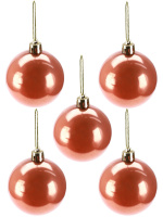 Набор елочных шаров 6 см,  30 шт. "Праздник в коралловых оттенках"