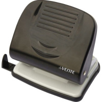 Дырокол deVENTE  30 лист, пластик, линейка, черный