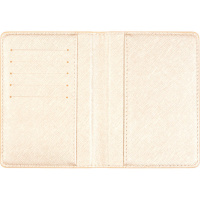 Обложка для паспорта из к/з Redeco 5 отд. д/визиток, золотая