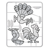 Трафарет витражный "Петушок"