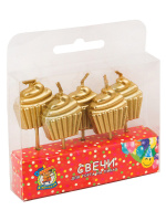 Свечи для торта "Кексы" на длинных пиках 5шт