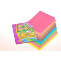 Цветная бумага А4  8цв 16лист. немелованная, пл. 60г/м, карт.уп.