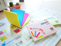 Бумага с липким краем (76*76мм) 100л., 4цв.,  НЕОН