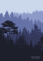 Ежедневник недат. А5 168л., интегр.обл. "Пейзаж" вырубка