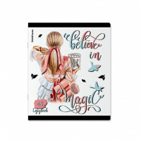 Тетрадь А5 48л кл. Erich Krause "Fashion Girl,", УФ-лак выборочный+ламинация soft-touch