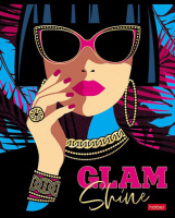 Тетрадь А5 48л кл. Hatber "Королева гламура" мат.лам., 3Dфольга, 3Dлак, 5диз.в спайке, белизна 98%