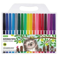 Фломастеры  18цв "Hatber. Хорошо быть ёжиком" вентилир.колпачок