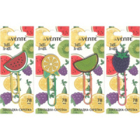 Закладка-скрепка "Tutti-Frutti" метал. 78 мм , 4шт