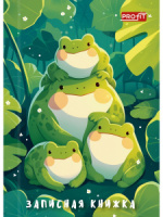 Блокнот А7 7БЦ  48л "Семейство лягушек" клетка, глянц.лам.