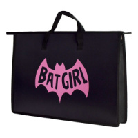 Папка А3 (450*330*90) с ручками, молния, пластик "Летучая мышь"