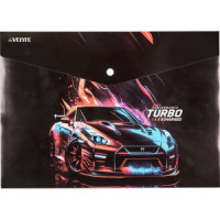 Конверт на кнопке  с рисунком А4 Turbo, 0,18мм, непрозрачная