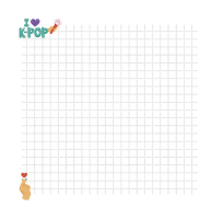 Блокнот 130*130мм  32л скоба "К-РОР (девочка в полный рост, зелено-розовый фон)"