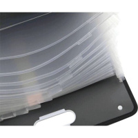 Папка 13 отд. на кнопке, черная