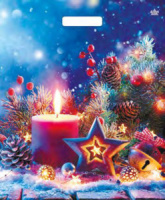 Пакет 45*38см (60мк) с вырубной укрепл. ручкой "Вечерний уют" Ламинат