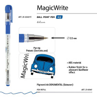 Ручка шар. BV "MagicWrite. Яркие машинки", 0,5мм, синяя