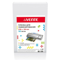 Плёнка д/ламинирования deVente А5,  100мкм, 100шт/уп
