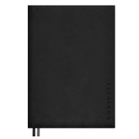 Ежедневник недат. А4 160л., кож.зам., мягк.пер. "Тиволи черный" блинт. тисн., ляссе