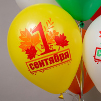 Шар с рисунком 12"  Праздник 1 Сентября! Листья 30 см 25 шт. в уп.