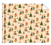 Бумага упаковочная 70*100см "Игрушки ретро"