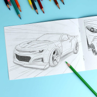 Раскраска "Крутые гонки. Спортивные машины" А5  8стр.