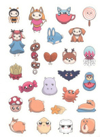 Альбом наклеек А5 8 стр., "100 наклеек. Няшки"