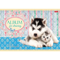 Альбом А4 40л  скрепка "Маленькие друзья"  пл. 100 г/м