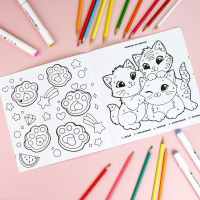 Раскраска "У меня лапки. Милые котики" 215*215мм 16 стр.