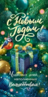 Конверт для денег "С Новым годом! Чудесных дней, наполненных волшебством!" Конверт для денег "С Новым годом! Чудесных дней, наполненных волшебством!"