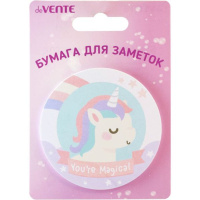 Бумага с липким краем  30л, фигурная " Magic unicorn",  ассорти