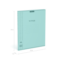 Тетрадь А5  96л кл. Erich Krause "CoverPrо Pastel,", пластик. обложка, мятная