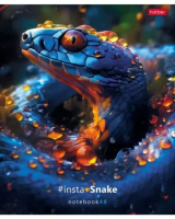 Тетрадь А5 48л кл. Hatber "InstaSnake" глянц.лам., 5 диз.в блоке, белизна 100%