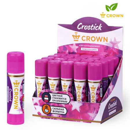 Клей карандаш Crown Indicator 15гр. с цв.индикатором