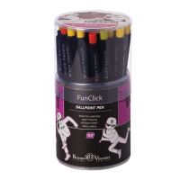 Ручка шар. BV автомат. "FunClick. Городской движ" 0.7мм, синяя